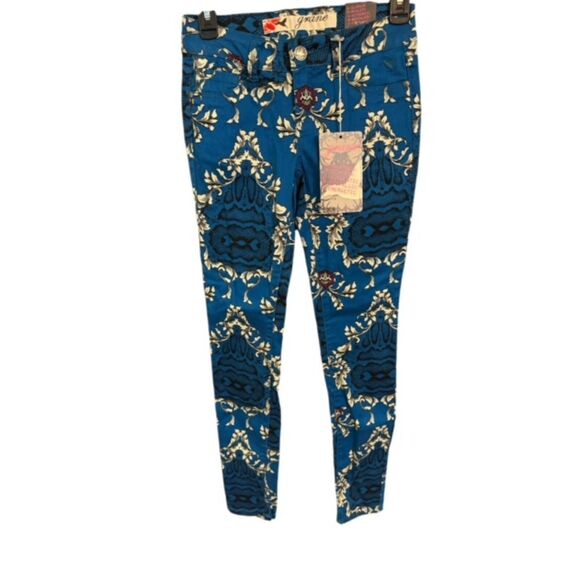 Grane Blue Jrs Juniors Juliet Decorative Jeans Size 3 New With Tags GRN42188sp - Picture 1 of 8